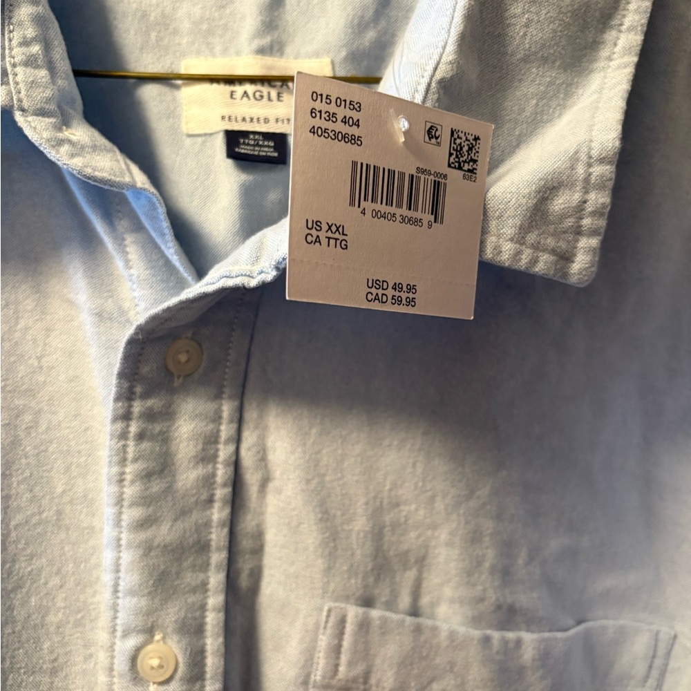 Men's Light Blue Relaxed Fit Shirt